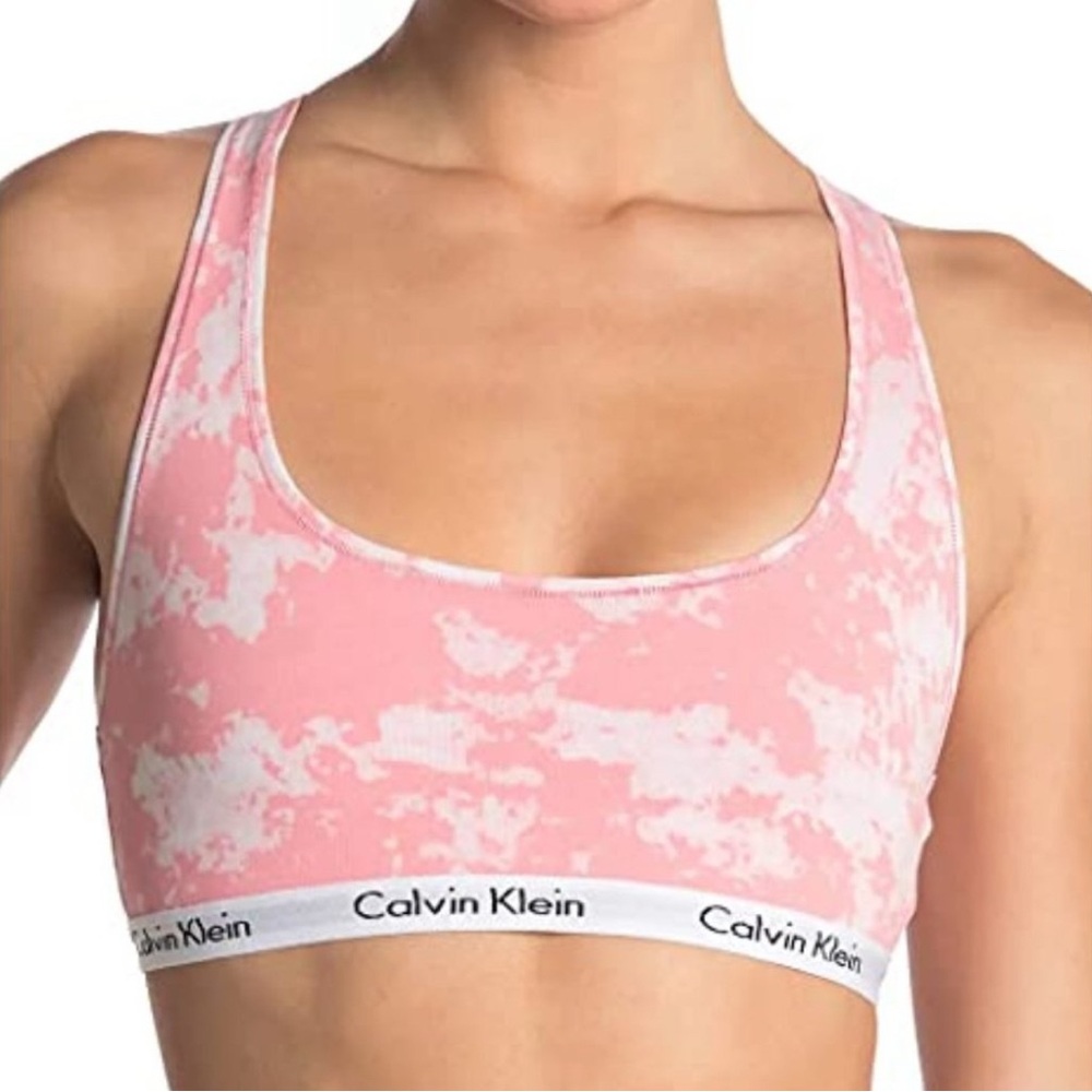 Calvin Klein Pink Tie-Dye Sports Bra